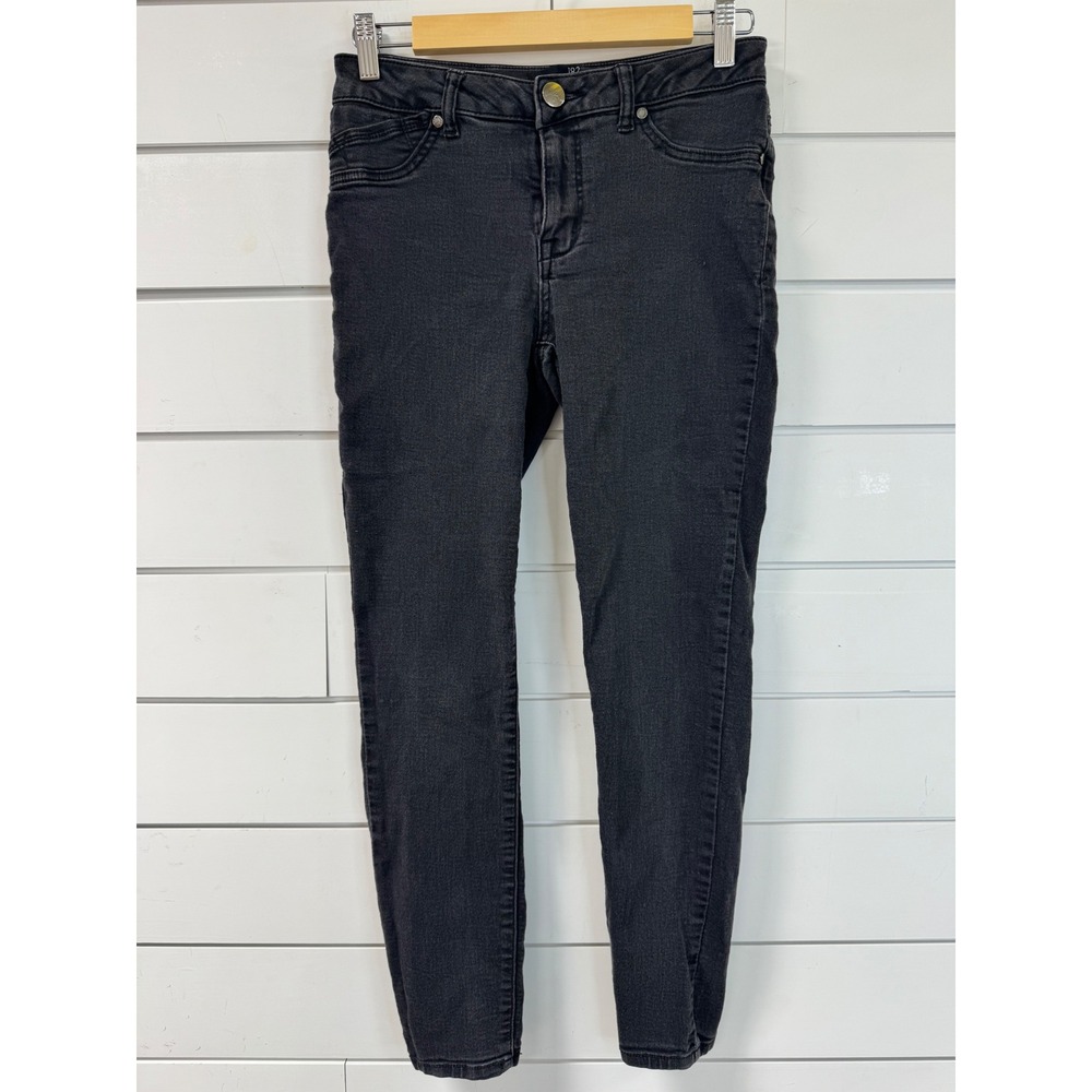 1822 Denim Women Black High Rise Skinny Jeans Size 6 Faded Wash Stretch Slim